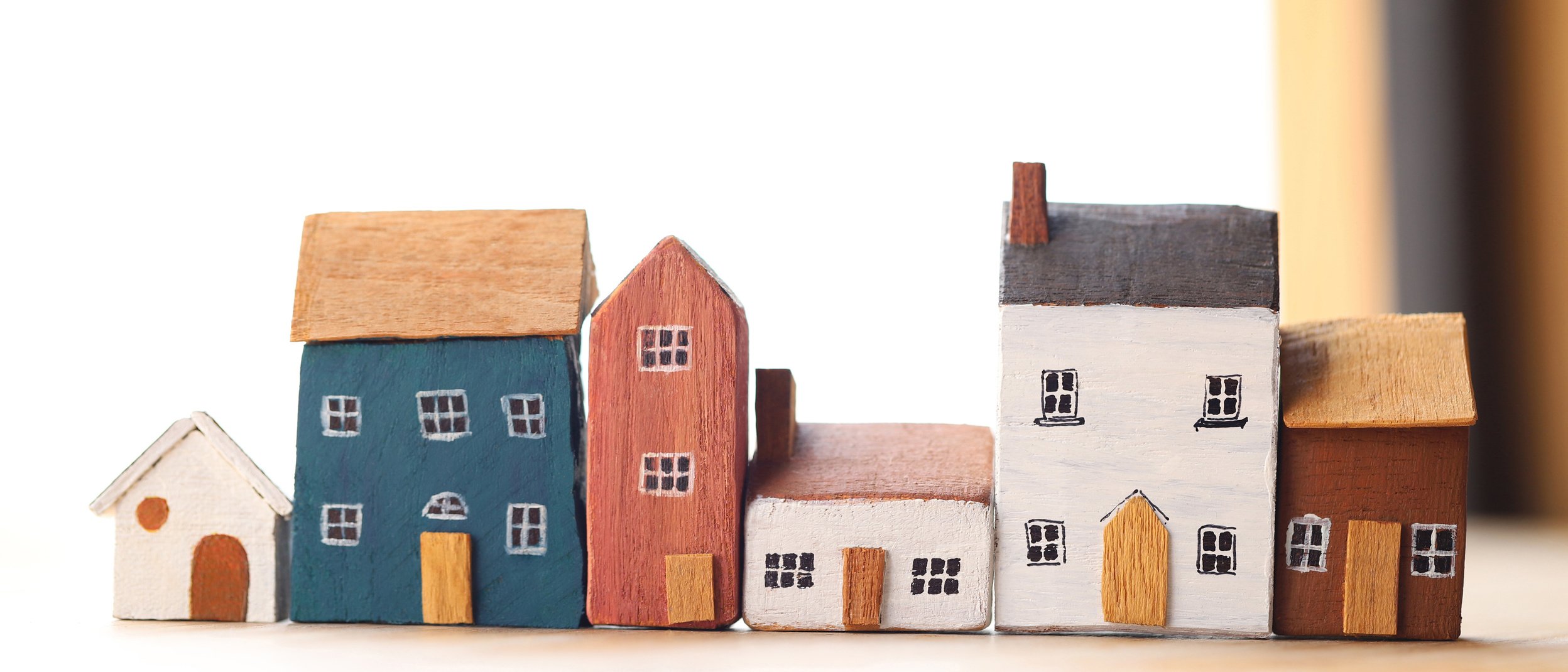 Toy Houses on a Table